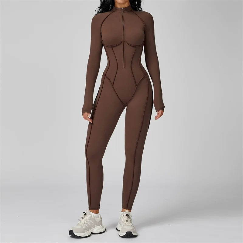 Sculpt half-zip bodysuit