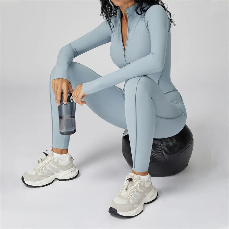 Sculpt half-zip bodysuit