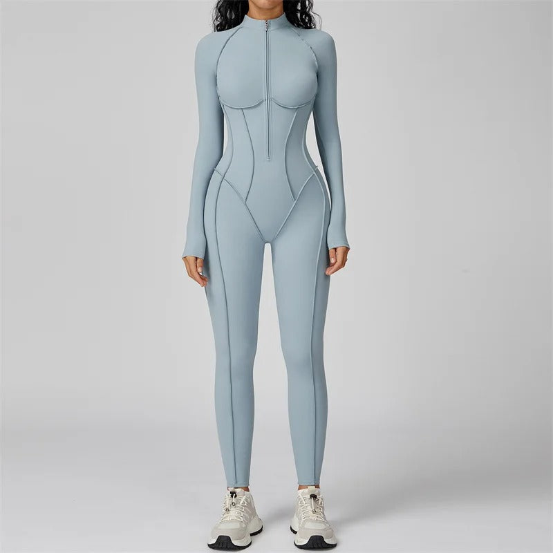Sculpt half-zip bodysuit