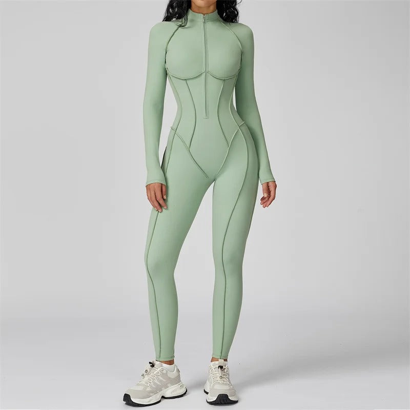 Sculpt half-zip bodysuit